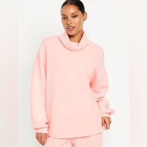 Old Navy Bounce Fleece Funnel Neck Tunic – XL | Clean‑Girl Cozy | Loungewear